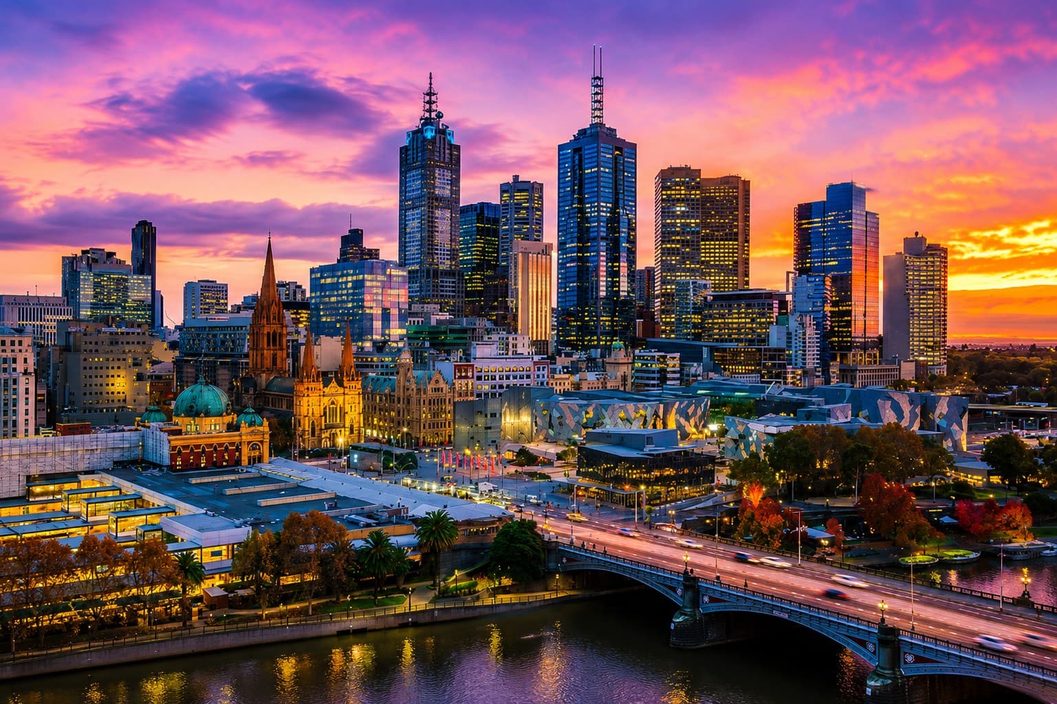 Melbourne business area in Melbourne